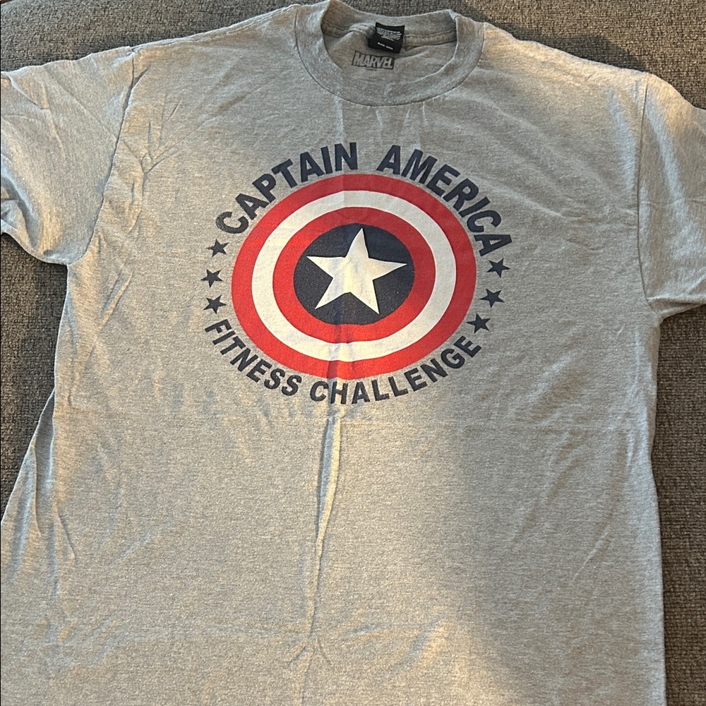 Marvel Captain America Fitness Challenge Gray T-Shirt